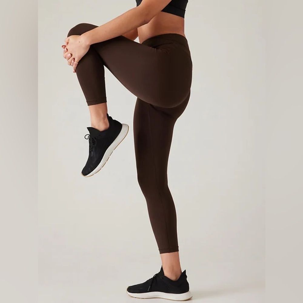 Athleta Elation Train 7/8 Tight Brown Leggings Size Small Tall
